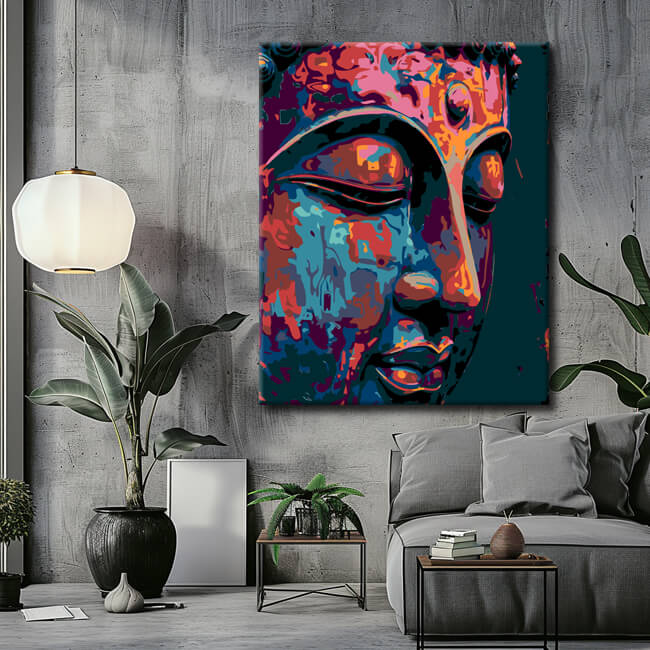 Painting by Numbers Art Lifestyle Half Buddha Face