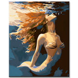 Paint by Numbers Art Lifestyle Mermaid Underwater