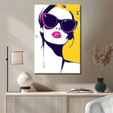 Painting by Numbers Art Lifestyle Woman with Sunglasses and Pink Lipstick