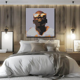 Painting by Numbers Africa Person Golden Lips & Glasses