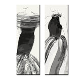 Painting by numbers art lifestyle woman in a long dress