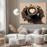 Painting by Numbers Art Lifestyle Cup of Coffee with Lettering in The Foam