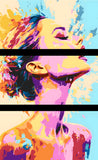 Painting by Numbers Art Woman Profile with Buten Blots 3-Panel