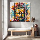 Painting by Numbers Painting Lifestyle Colored Buddha 4-Panel
