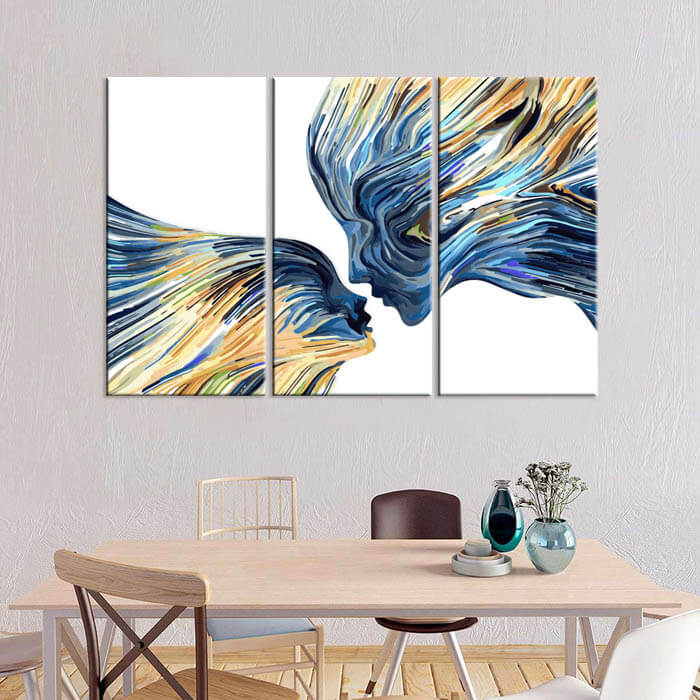 Painting by Numbers Art Lifestyle Two Blue Faces