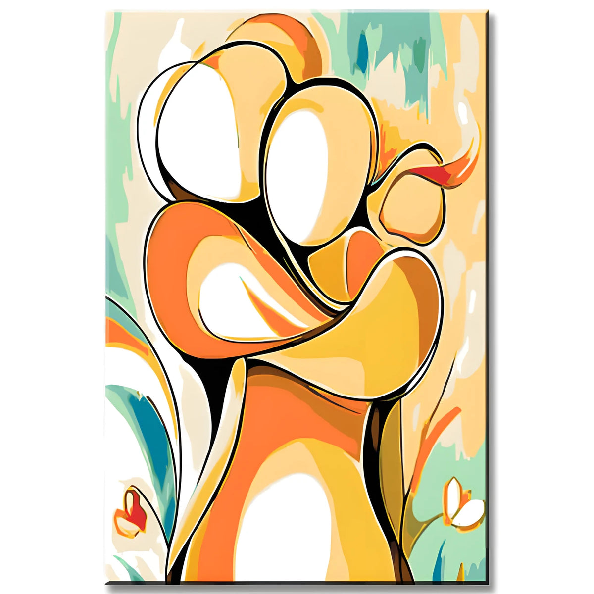 Painting by Numbers Abstract Art Hugging Couple