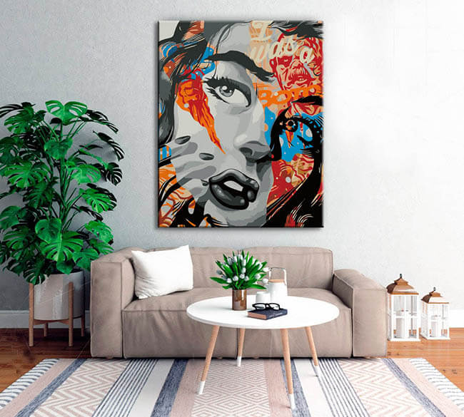 Painting by numbers mural street art shipping from DE