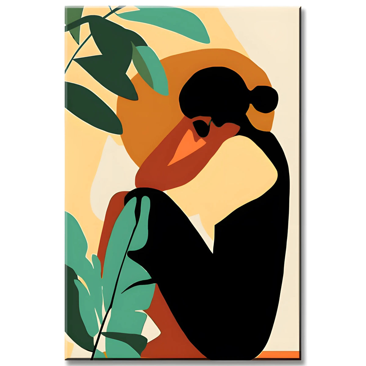 Painting by Numbers Tropical Girl in Minimalism Art Style