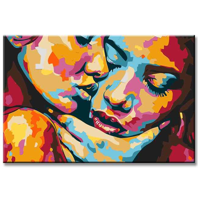 Painting by Numbers Minimalism Art Style Tropical Girl Shipping from DE