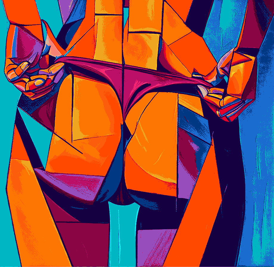 Painting by Numbers Woman Butt Tattoo