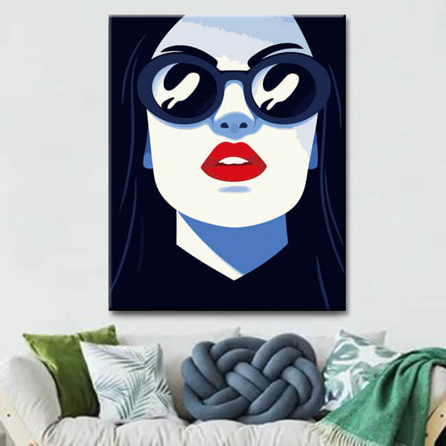 Painting by Numbers Woman with Sunglasses Shipping from DE