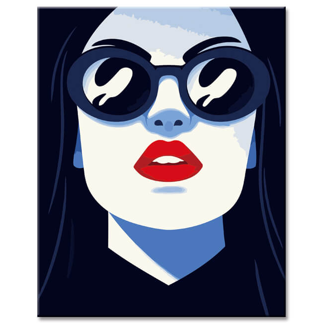 Painting by Numbers Woman with Sunglasses Shipping from DE