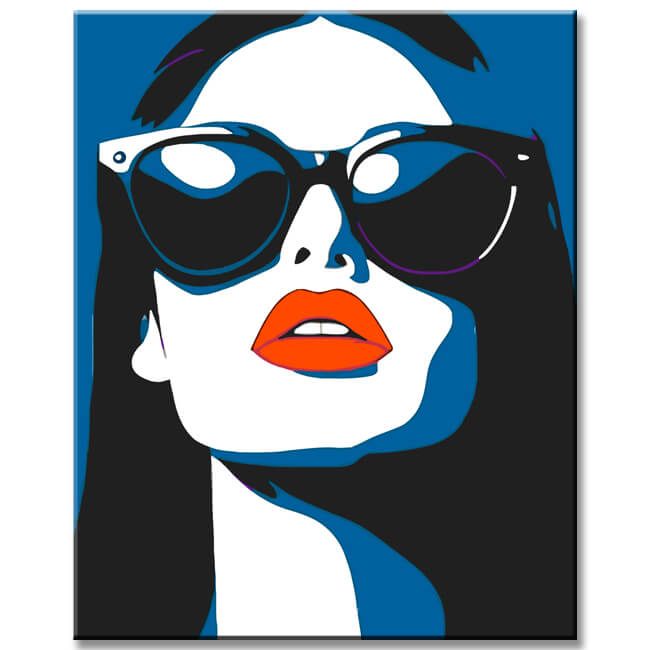 Painting by Numbers Woman with Sunglasses