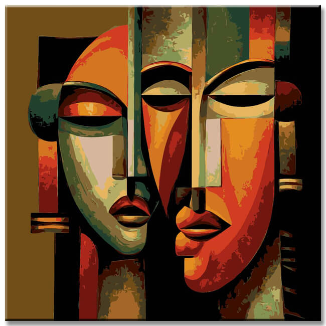 Painting by Numbers Abstract Figures Girls