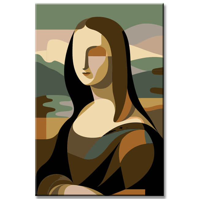 Painting by Numbers Poster Mona Lisa in Minimalism