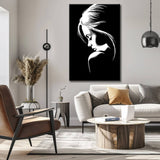 Painting by Numbers Black and White Art Woman Portrait