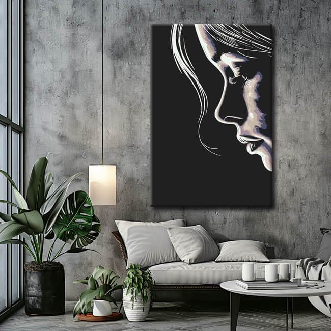 Painting by numbers woman with hat and wine glass shipping from DE-80*80cm-with stretcher frame-without covering service