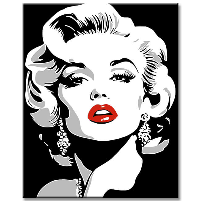 Painting by Numbers Marilyn Monroe Vector Portrait