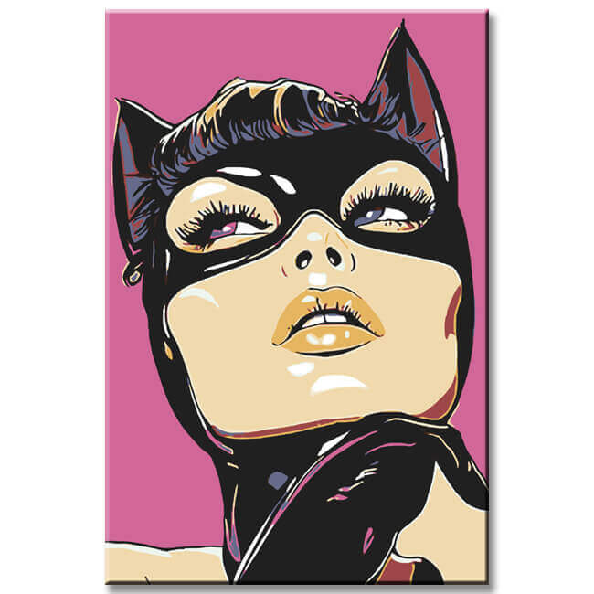 Painting by Numbers Catwoman Illustration