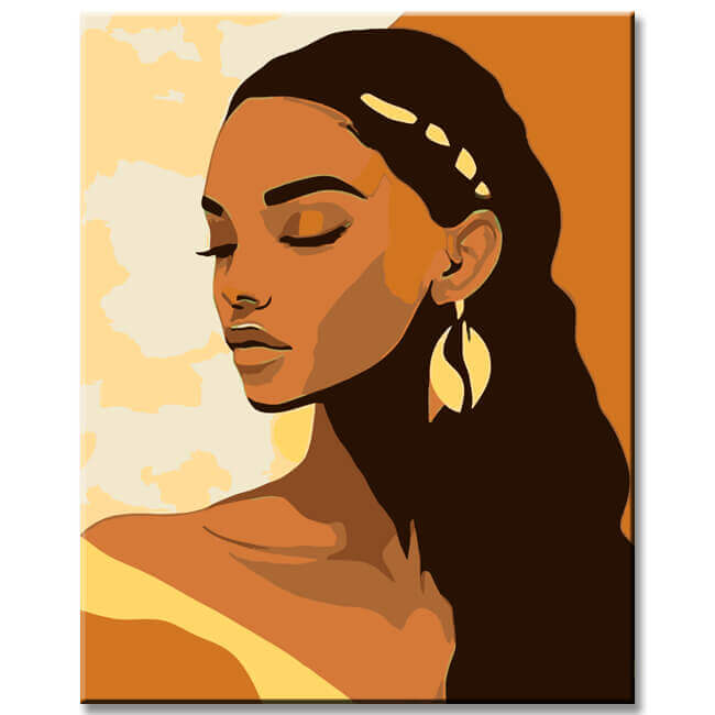 Painting by Numbers Girl with Long Hair