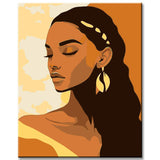 Painting by Numbers Girl with Long Hair