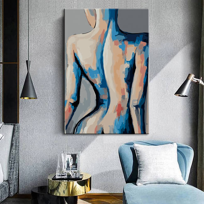 Painting by Numbers Abstract Naked Woman