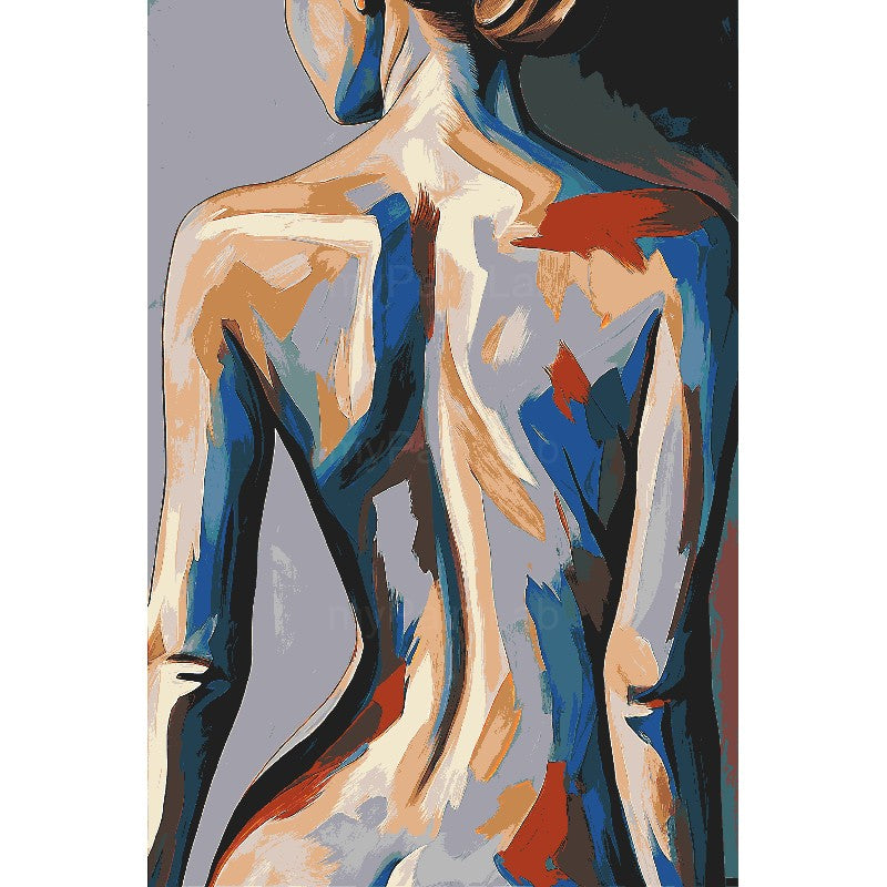 Painting by Numbers Abstract Naked Woman