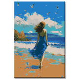 Painting by Numbers Woman Back Abstract Art