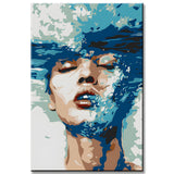 Paint by Numbers Free Art - Face with Water