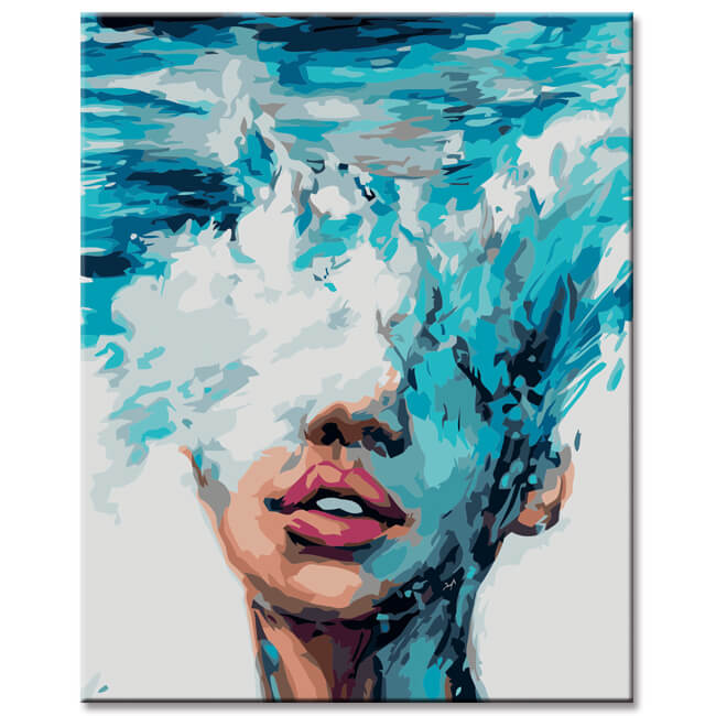 Painting by Numbers Abstract Portrait Water