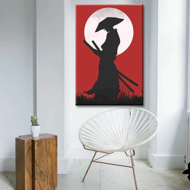Paint by Numbers Red Samurai Art Shipping from DE