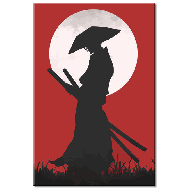 Paint by Numbers Red Samurai Art Shipping from DE