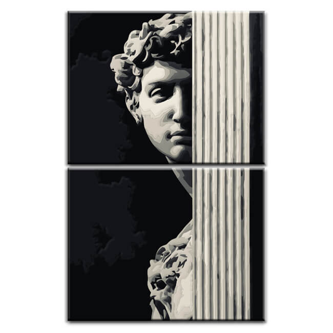 Painting by numbers David body art statue 2-piece shipping from DE