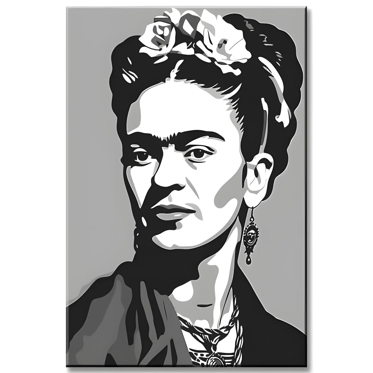 Paint by Numbers Black and White Frida Kahlo