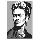 Paint by Numbers Black and White Frida Kahlo