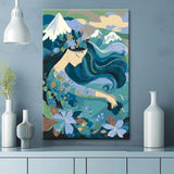 Painting by Numbers Girl in The Waves Art Japan