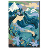 Painting by Numbers Girl in The Waves Art Japan