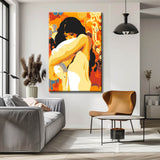 Painting by Numbers Woman Hugging Pillow
