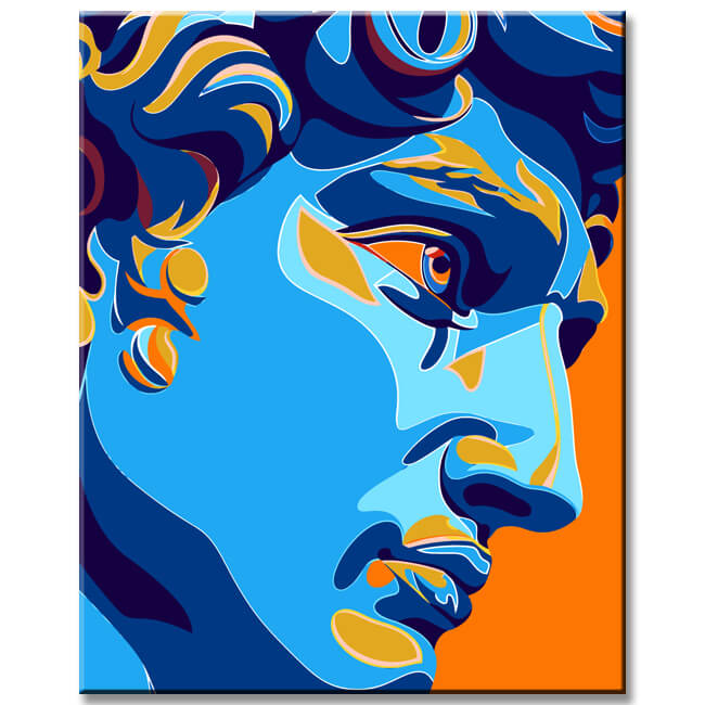 Painting by numbers bust portrait David shipping from DE