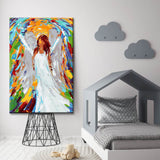 Paint by Numbers Colored Guardian Angel Art