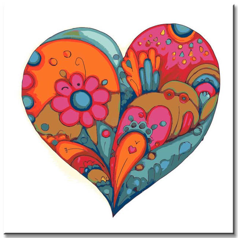 Painting by Numbers Abstract Art Love
