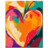 Painting by Numbers Colorful Heart Art