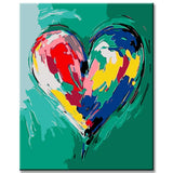 Painting by Numbers Colorful Pop Art Heart