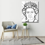 Painting by Numbers The Queenof England Black and White