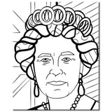 Painting by Numbers The Queenof England Black and White