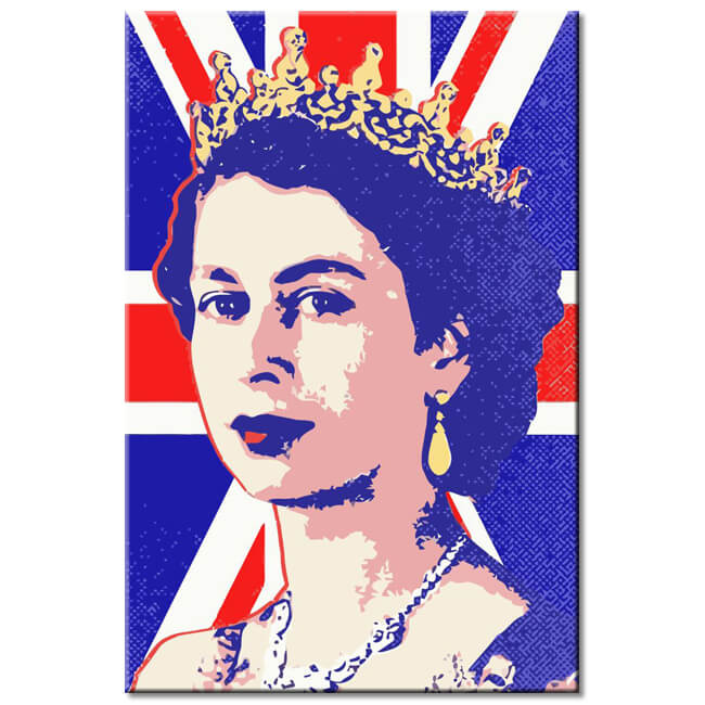 Paint by Numbers British Flag Background Queen Shipping from DE