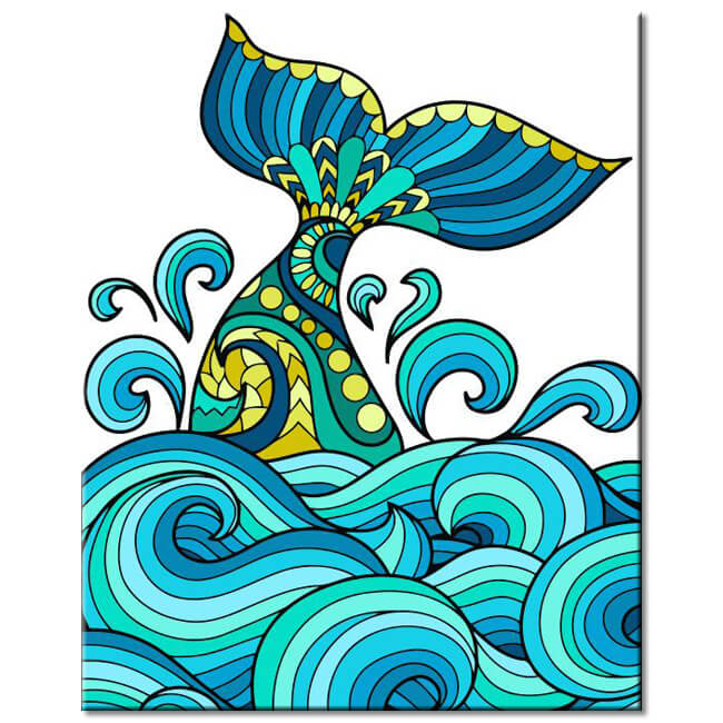 Painting by numbers mandala fishtail shipping from DE