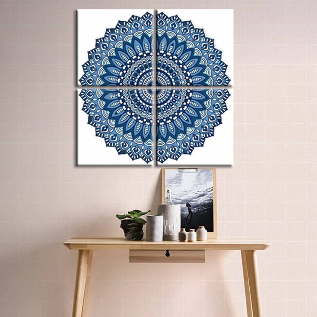 Painting by Numbers Round Mandala 4-Panel