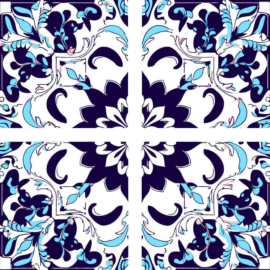 Painting by Numbers Square Mandala 4-Panel