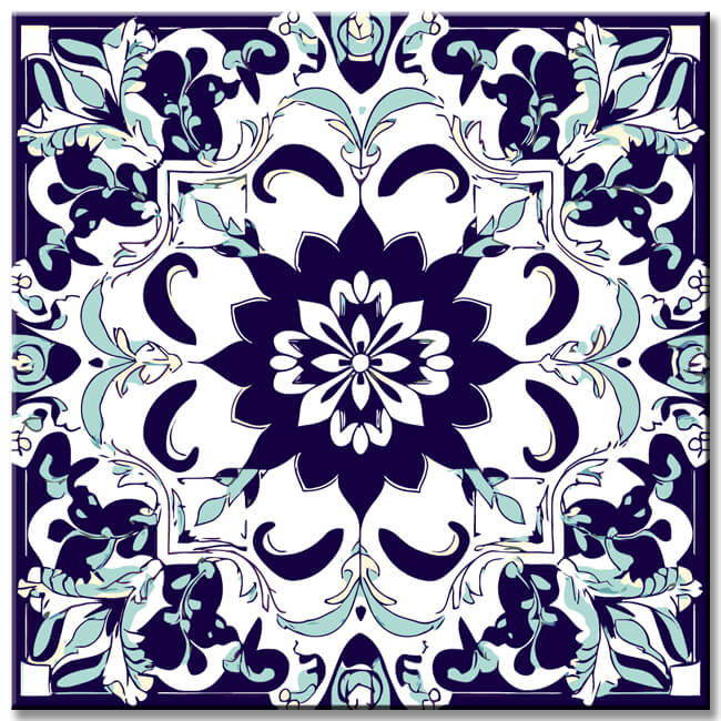 Painting by Numbers Square Mandala